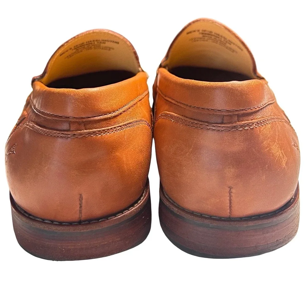 Tommy Bahama Hasslington Tan Woven Leather Loafers Men's Size 10.5 Resortwear